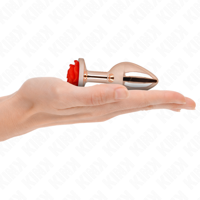 KINK - PLUG ANAL ORO ROSADO ROSA ROJA M - CandyHot - Foto 3