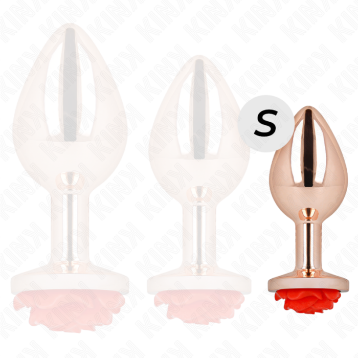 KINK - PLUG ANAL ORO ROSADO ROSA ROJA S - CandyHot - Foto 3