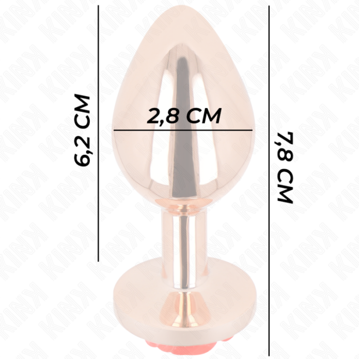 KINK - PLUG ANAL ORO ROSADO ROSA ROJA S - CandyHot - Foto 4