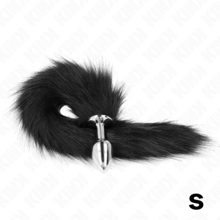 KINK - PLUG ANAL TALLA S 7 X 3 CM CON COLA SINTÉTICA 40 CM NEGRO - CandyHot - Foto 2