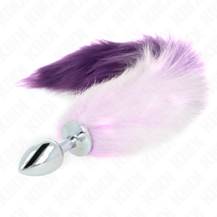 KINK - PLUG ANAL TALLA S 7 X 3 CM CON COLA SINTÉTICA 40 CM VIOLETA - CandyHot - Foto 2