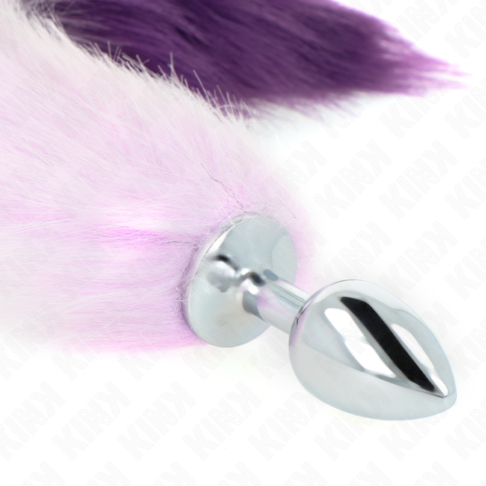 KINK - PLUG ANAL TALLA S 7 X 3 CM CON COLA SINTÉTICA 40 CM VIOLETA - CandyHot - Foto 4