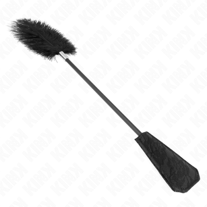 KINK - PLUMAS DE AVESTRUZ PARA COSQUILLAS CON PALETA DE ENCAJE 56 CM - CandyHot - Foto 3