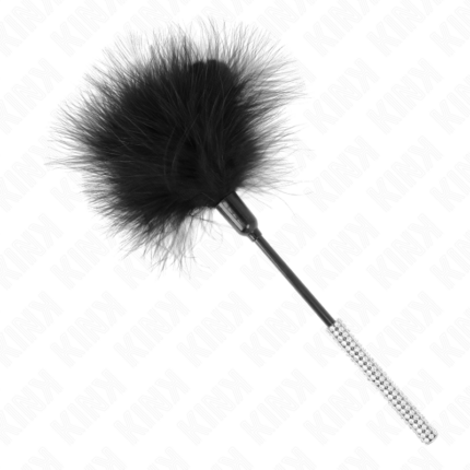 KINK - PLUMAS PARA COSQUILLAS CON MANGO DE DIAMANTES DE IMITACIÓN 27 CM - CandyHot - Foto 1