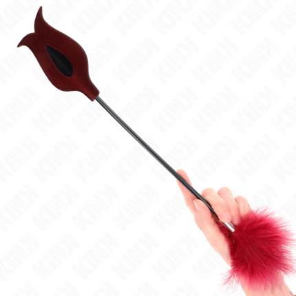 KINK - PLUMAS PARA COSQUILLAS CON PALETA FORMA DE ROSA 38 CM - CandyHot - Foto 2