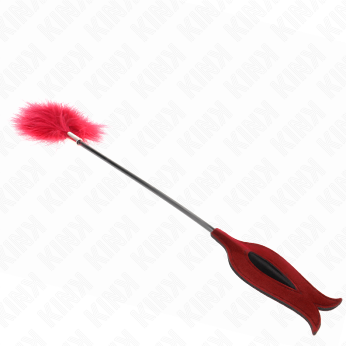 KINK - PLUMAS PARA COSQUILLAS CON PALETA FORMA DE ROSA 38 CM - CandyHot - Foto 3