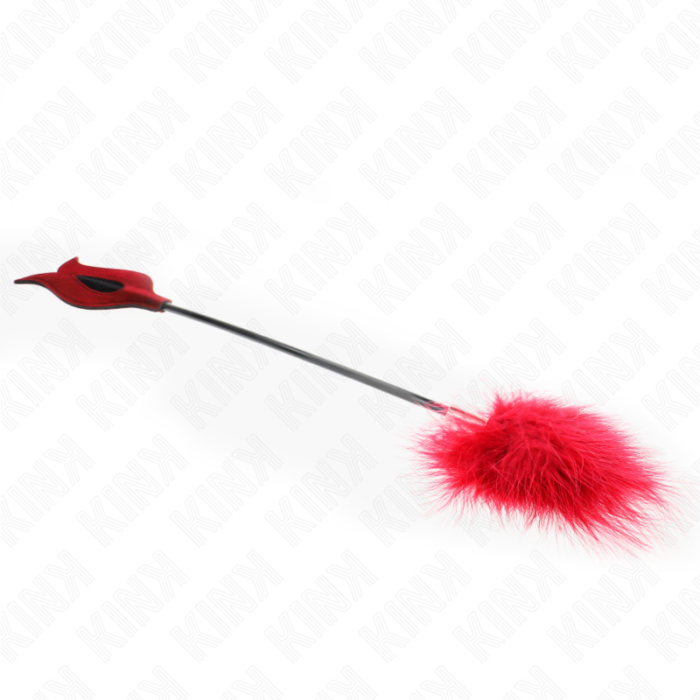 KINK - PLUMAS PARA COSQUILLAS CON PALETA FORMA DE ROSA 38 CM - CandyHot - Foto 4
