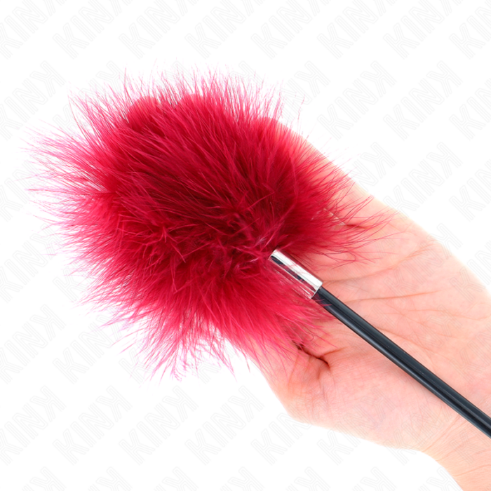 KINK - PLUMAS PARA COSQUILLAS CON PALETA FORMA DE ROSA 38 CM - CandyHot - Foto 5
