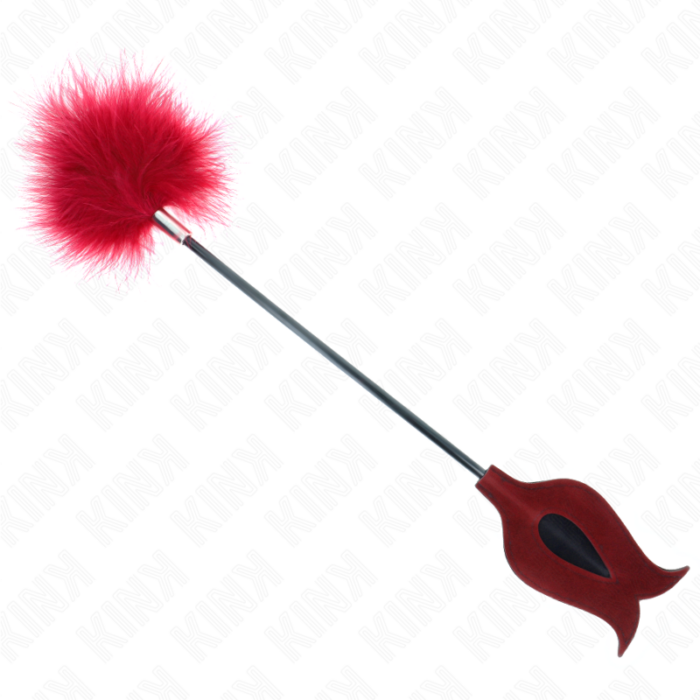 KINK - PLUMAS PARA COSQUILLAS CON PALETA FORMA DE ROSA 38 CM - CandyHot - Foto 1