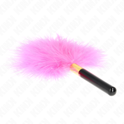 KINK - PLUMAS PARA COSQUILLAS METAL DORADO FUCSIA 18 CM - CandyHot - Foto 2