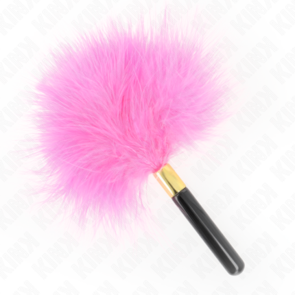 KINK - PLUMAS PARA COSQUILLAS METAL DORADO FUCSIA 18 CM - CandyHot - Foto 1