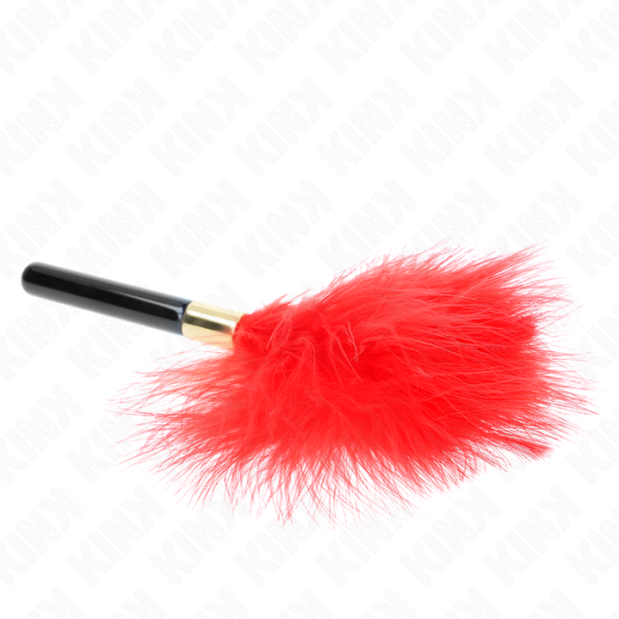 KINK - PLUMAS PARA COSQUILLAS METAL DORADO ROJO 18 CM - CandyHot - Foto 4