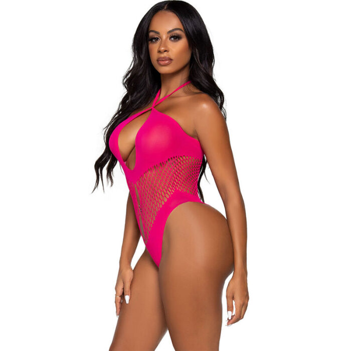 LEG AVENUE - BODY ESCOTE ABIERTO & CRUZADO FUCSIA - CandyHot - Foto 3