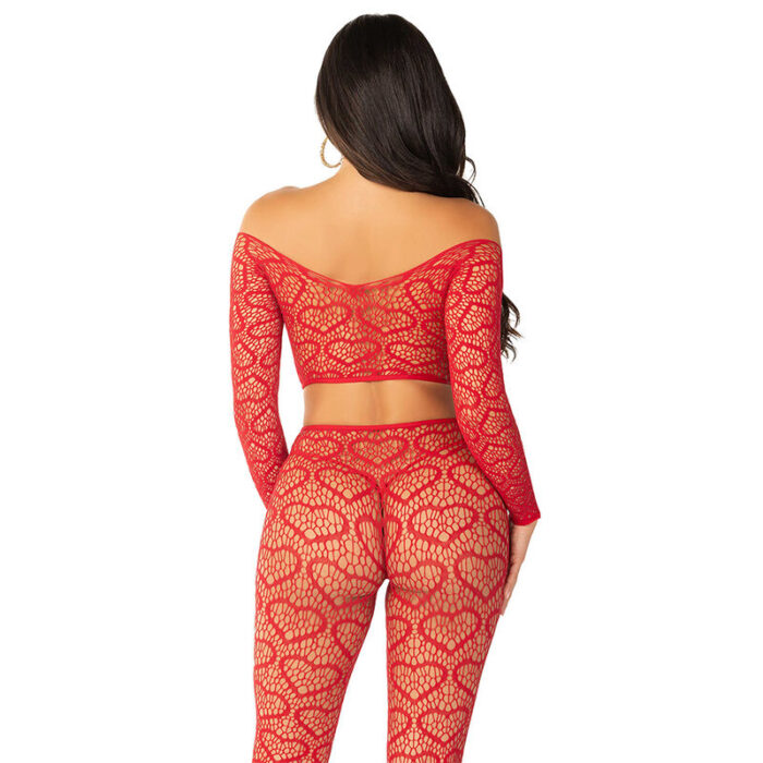 LEG AVENUE - CROP TOP + MEDIAS ROJO TALLA ÚNICA - CandyHot - Foto 5