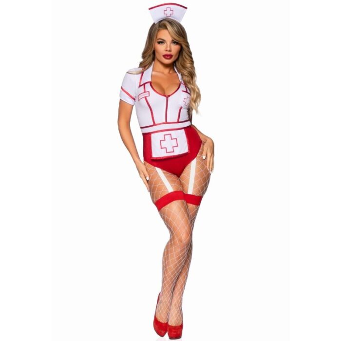 LEG AVENUE - DISFRAZ ENFERMERA SEXY ROJO/BLANCO M - CandyHot - Foto 6