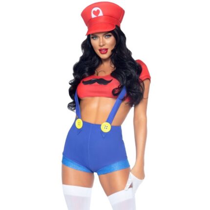 LEG AVENUE - DISFRAZ SEXY MARIO BROS ROJO/AZUL M - CandyHot - Foto 1