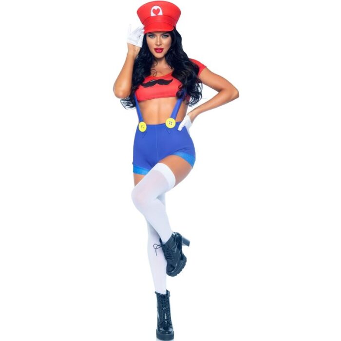 LEG AVENUE - DISFRAZ SEXY MARIO BROS ROJO/AZUL S - CandyHot - Foto 2