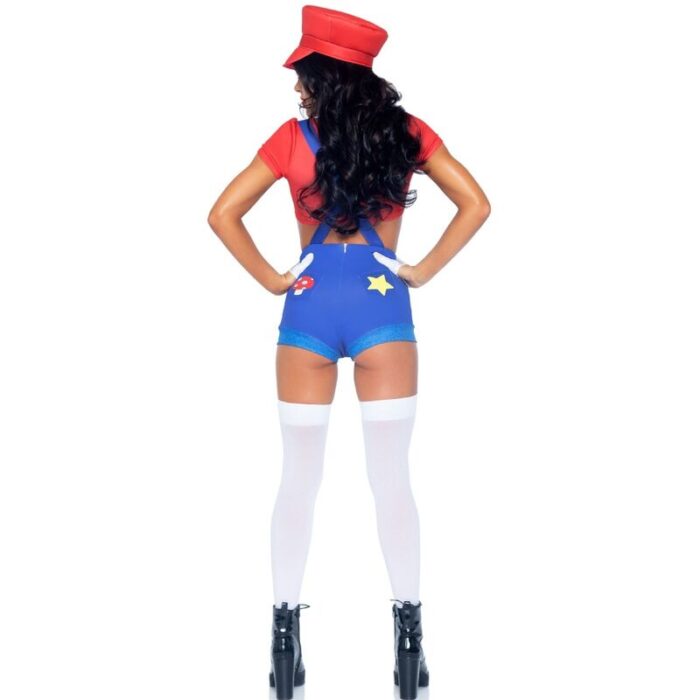 LEG AVENUE - DISFRAZ SEXY MARIO BROS ROJO/AZUL S - CandyHot - Foto 3