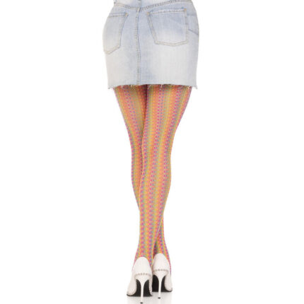 LEG AVENUE - MEDIAS DE CROCHET MULTICOLOR - CandyHot - Foto 2