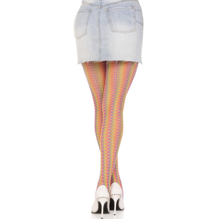 LEG AVENUE - MEDIAS DE CROCHET MULTICOLOR - CandyHot - Foto 2