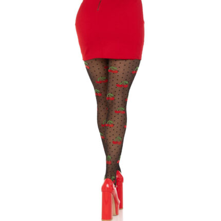 LEG AVENUE - MEDIAS LUNARES CEREZA NEGRO - CandyHot - Foto 2