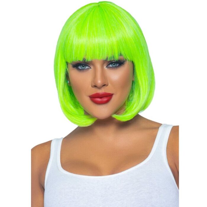 LEG AVENUE - PELUCA BOB FLUORESCENTE VERDE NEON - CandyHot - Foto 1