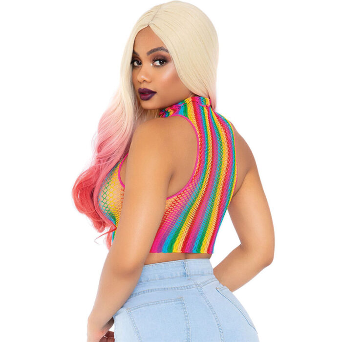 LEG AVENUE - TOP DE REJILLA MULTICOLOR - CandyHot - Foto 2