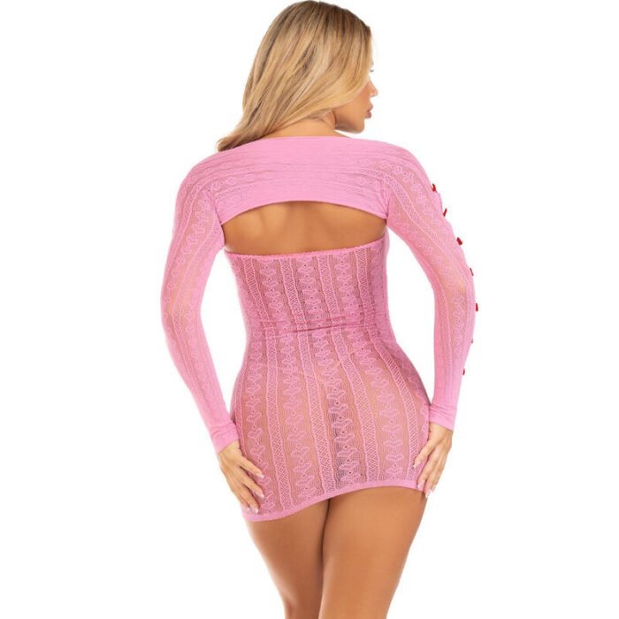 LEG AVENUE - VESTIDO CORAZON & LAZOS ROSA TALLA ÚNICA - CandyHot - Foto 3