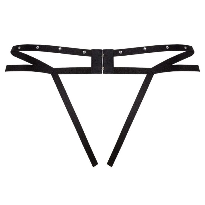 LIVCO CORSETTI FASHION - NOMADE TANGA CROTCHLESS NEGRO L/XL - CandyHot - Foto 4