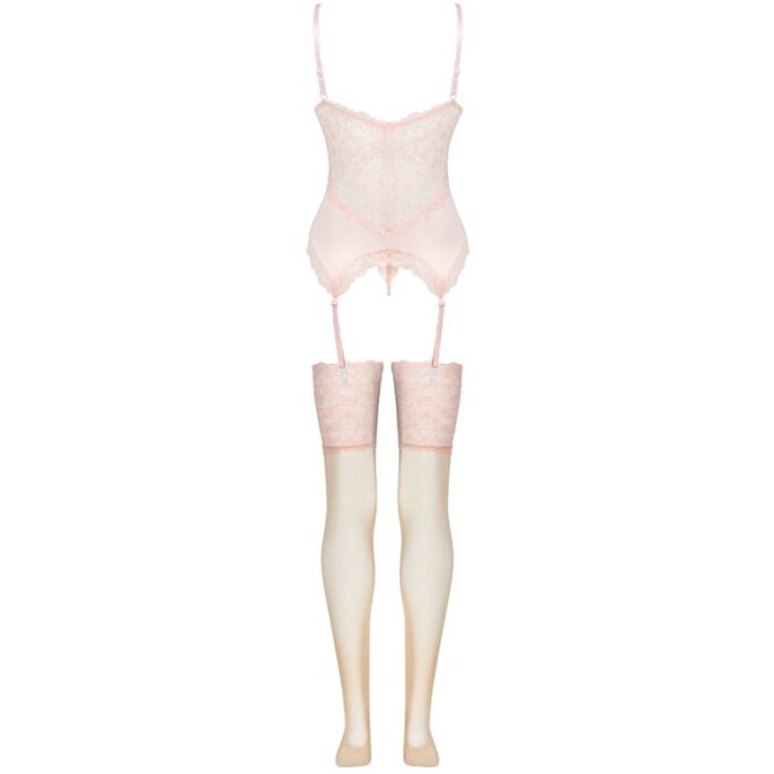 LIVCO CORSETTI FASHION - PERSINNE PEACH SET CORSET + PANTY + MEDIAS S/M - CandyHot - Foto 4