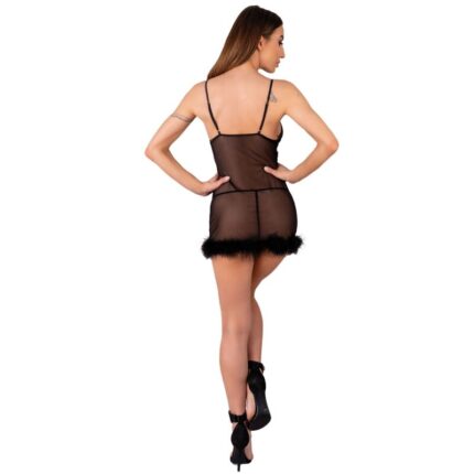 LIVCO CORSETTI FASHION - ZERUNAM SET BABYDOLL + TANGA NEGRO S/M - CandyHot - Foto 2
