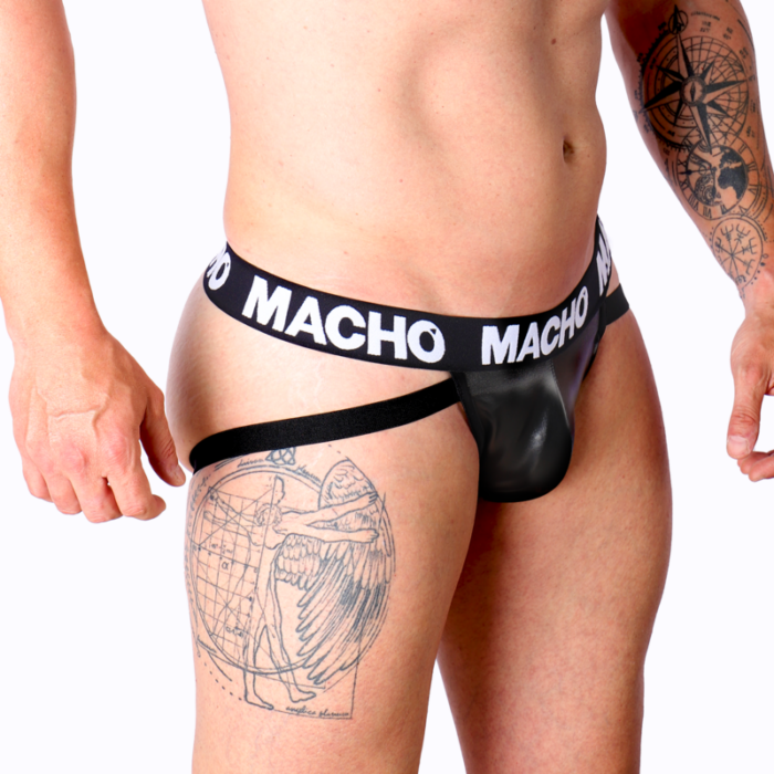 MACHO - MX25NC JOCK CUERO NEGRO S - CandyHot - Foto 2