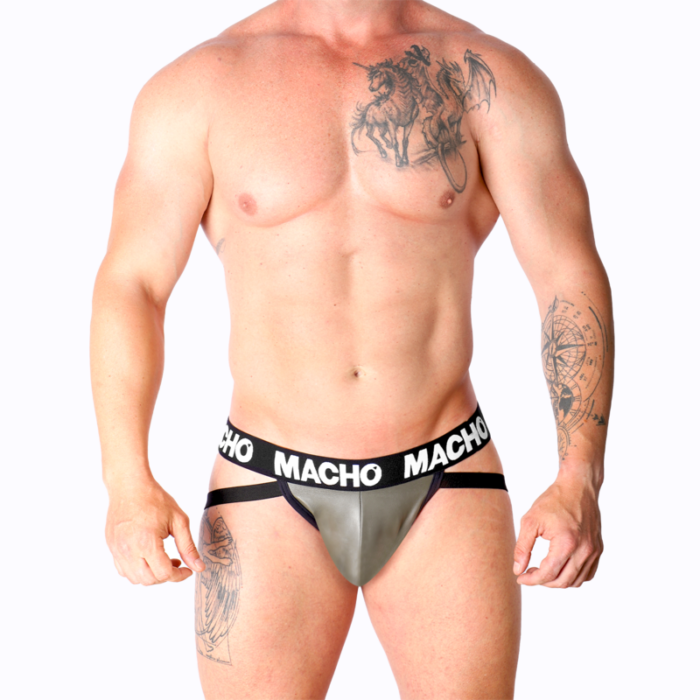 MACHO - MX27GR JOCK CUERO GRIS BEIGE L - CandyHot - Foto 2