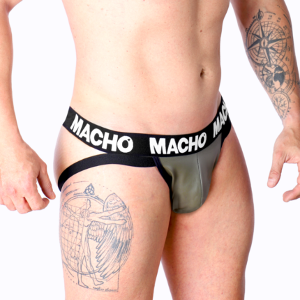 MACHO - MX27GR JOCK CUERO GRIS BEIGE S - CandyHot - Foto 2