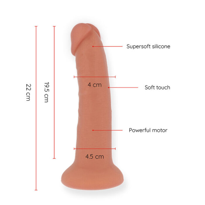 ONINDER - LARGE BOGOTÁ DILDO VIBRADOR 9 VELOCIDADES NATURAL 22 CM -O- 4.5 CM - APP GRATUITA - CandyHot - Foto 3