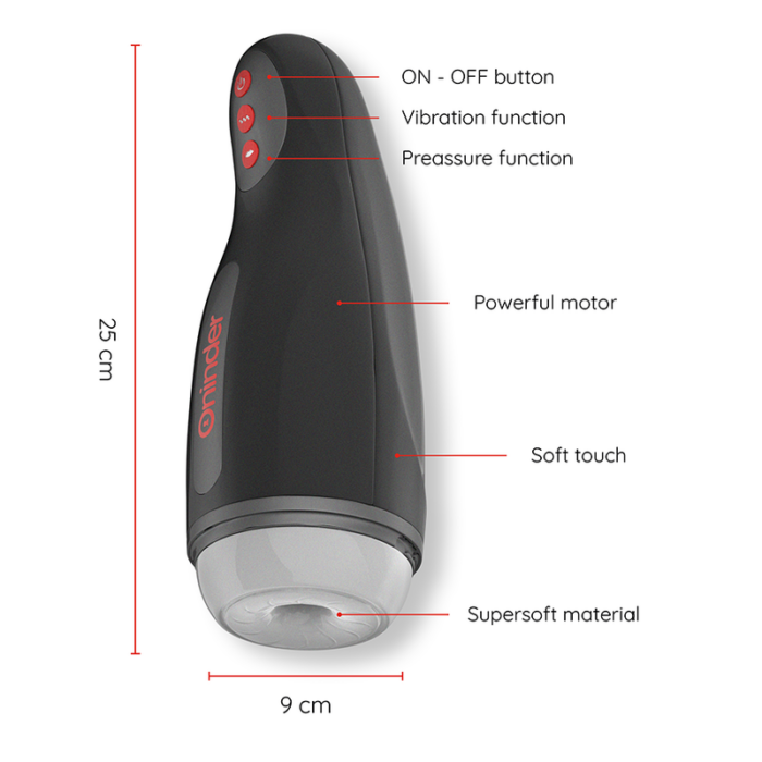ONINDER - SEOUL MASTURBADOR MASCULINO DE COMPRESION Y VIBRACIÓN - APP GRATUITA - CandyHot - Foto 2