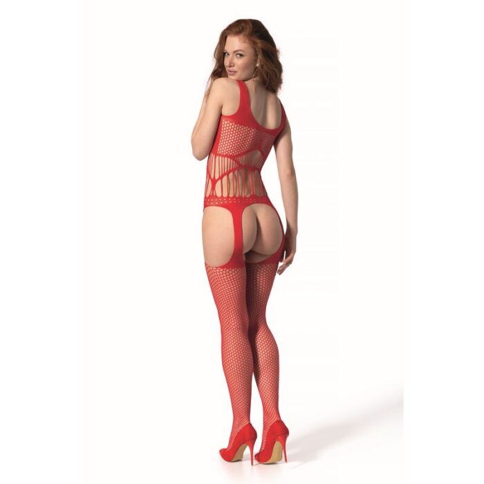 PASSION - BS 106 BODYSTOCKING ROJO TALLA ÚNICA - CandyHot - Foto 2