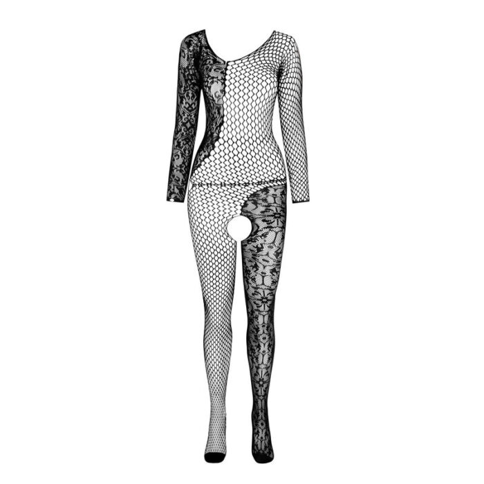 PASSION - BS 107 BODYSTOCKING NEGRO TALLA ÚNICA - CandyHot - Foto 4