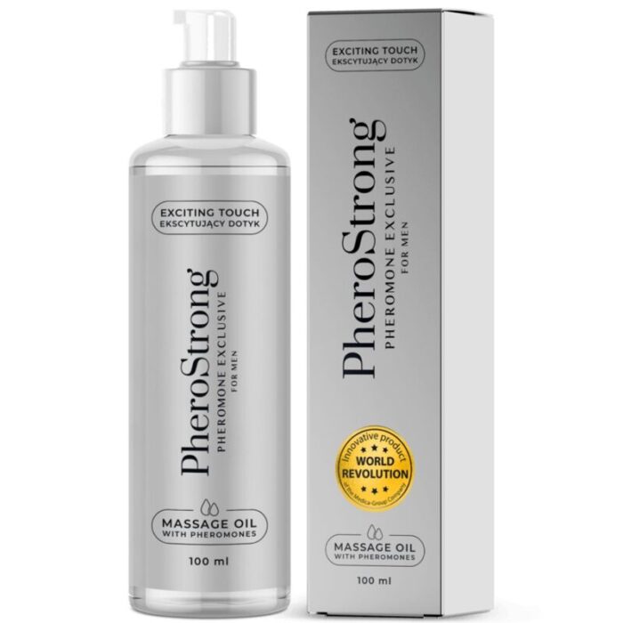 PHEROSTRONG - ACEITE DE MASAJE EXCLUSIVE PARA HOMBRE 100 ML - CandyHot - Foto 1