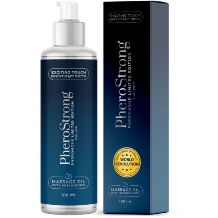 PHEROSTRONG - ACEITE DE MASAJE LIMITED EDITION PARA HOMBRE 100 ML - CandyHot - Foto 1