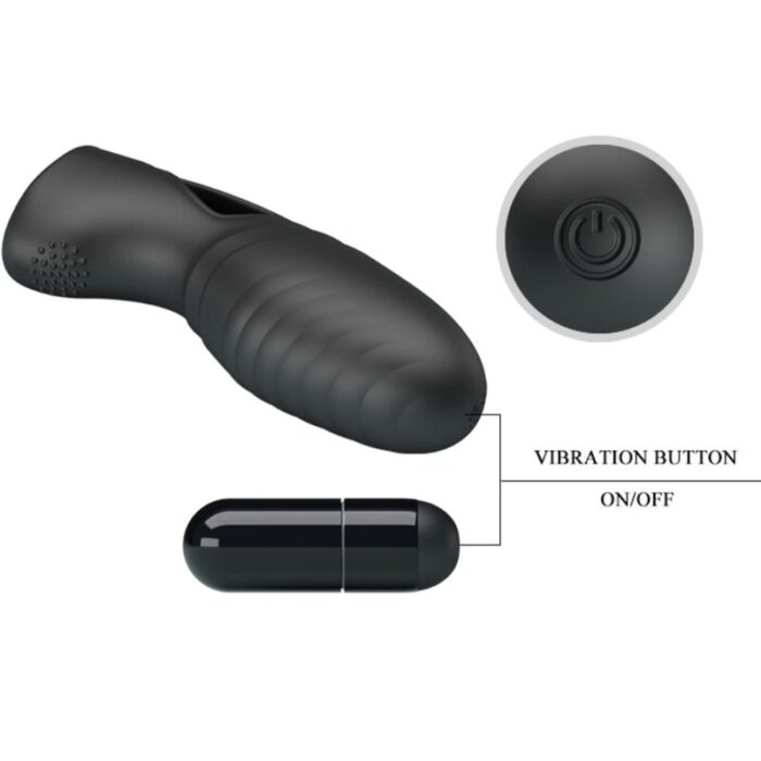 PRETTY LOVE - ALAN VIBRADOR DE DEDO SILICONA NEGRO - CandyHot - Foto 6
