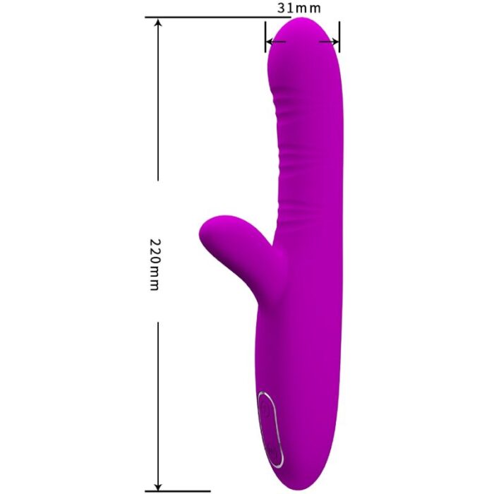PRETTY LOVE - ANGELIQUE VIBRADOR MULTIFUNCIÓN + ESTIMULADOR DE CLÍTORIS MORADO - CandyHot - Foto 3