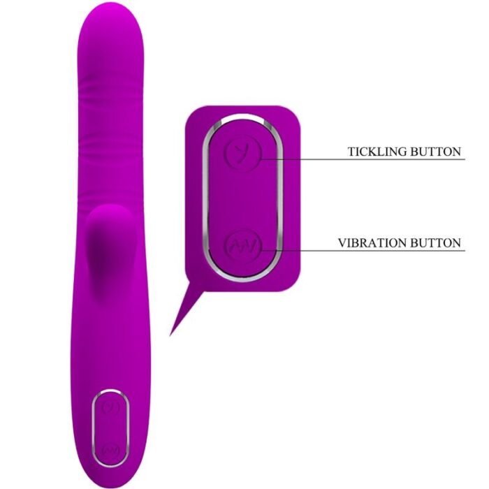 PRETTY LOVE - ANGELIQUE VIBRADOR MULTIFUNCIÓN + ESTIMULADOR DE CLÍTORIS MORADO - CandyHot - Foto 4
