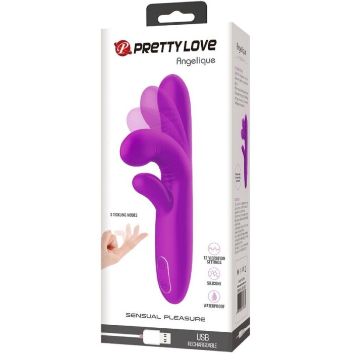 PRETTY LOVE - ANGELIQUE VIBRADOR MULTIFUNCIÓN + ESTIMULADOR DE CLÍTORIS MORADO - CandyHot - Foto 6