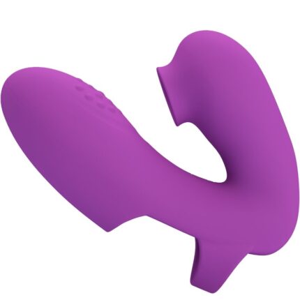 PRETTY LOVE - ATHENA VIBRADOR DE DEDO CON ESTIMULADOR CLÍTORIS MORADO - CandyHot - Foto 2
