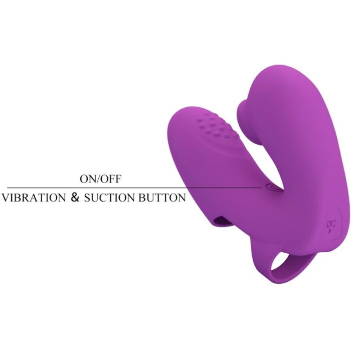 PRETTY LOVE - ATHENA VIBRADOR DE DEDO CON ESTIMULADOR CLÍTORIS MORADO - CandyHot - Foto 5