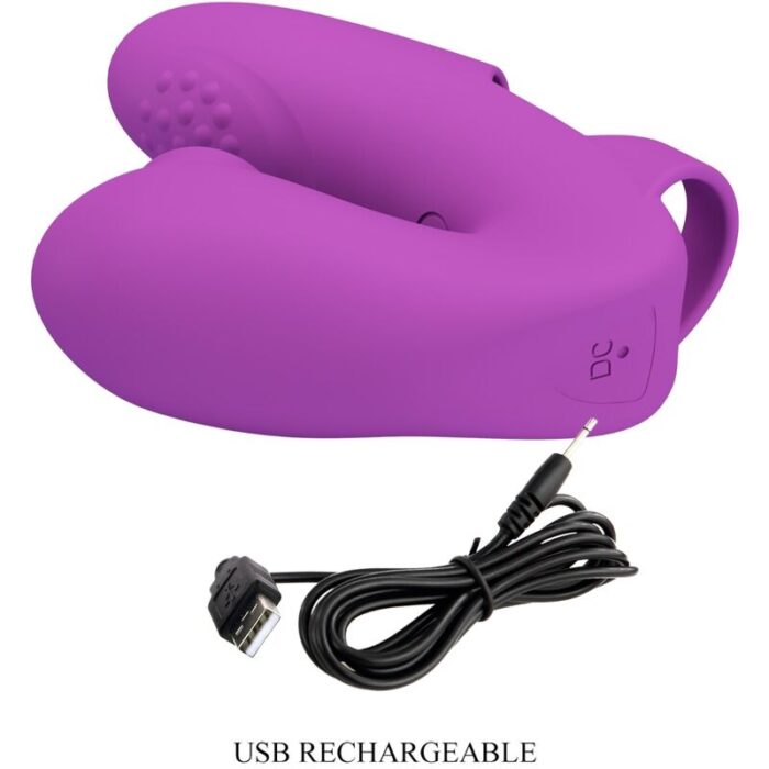 PRETTY LOVE - ATHENA VIBRADOR DE DEDO CON ESTIMULADOR CLÍTORIS MORADO - CandyHot - Foto 6