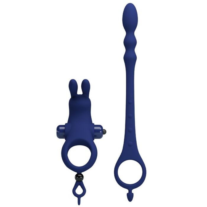 PRETTY LOVE - AYAD ANILLO VIBRADOR RABBIT CON PLUG AZUL - CandyHot - Foto 4