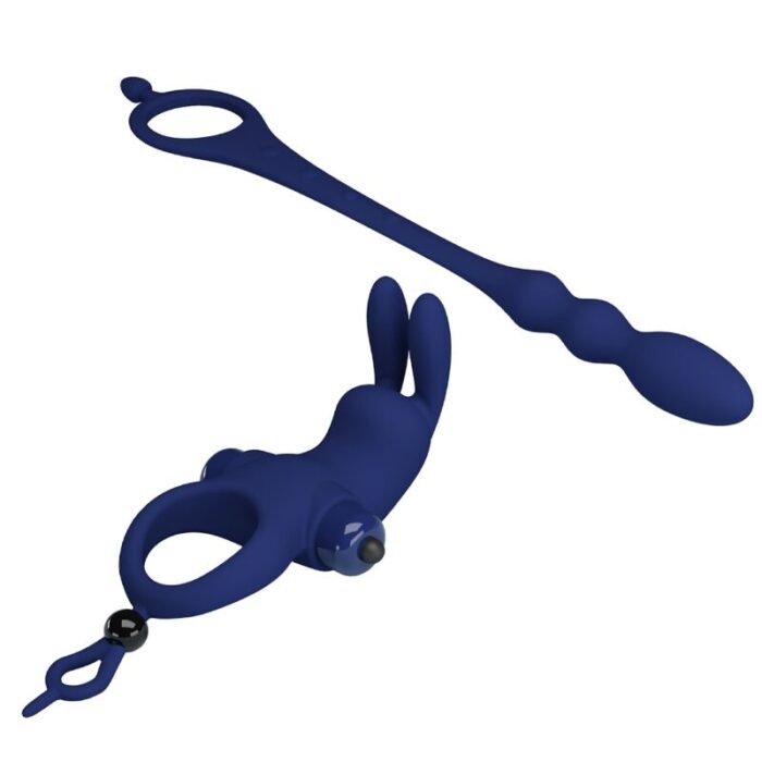 PRETTY LOVE - AYAD ANILLO VIBRADOR RABBIT CON PLUG AZUL - CandyHot - Foto 6