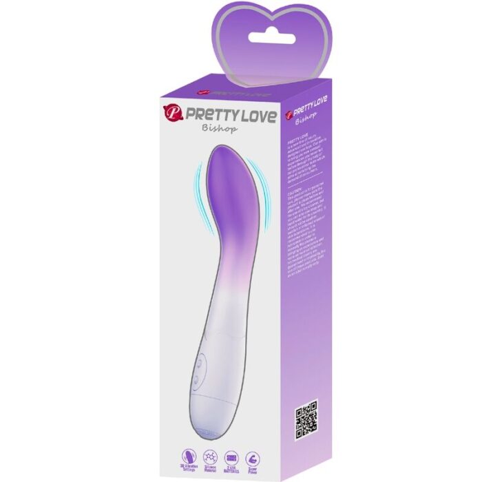PRETTY LOVE - BISHOP VIBRADOR PUNTO G 30 VIBRACIONES MORADO - CandyHot - Foto 6
